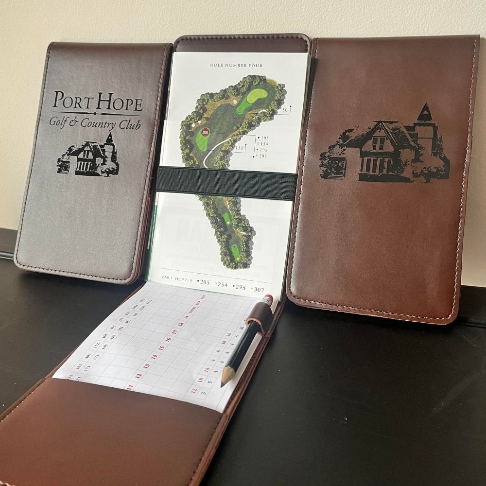 Custom Leather Yardage Book & Score Card Holder Custom Leather Yardage Book & Score Card Holder