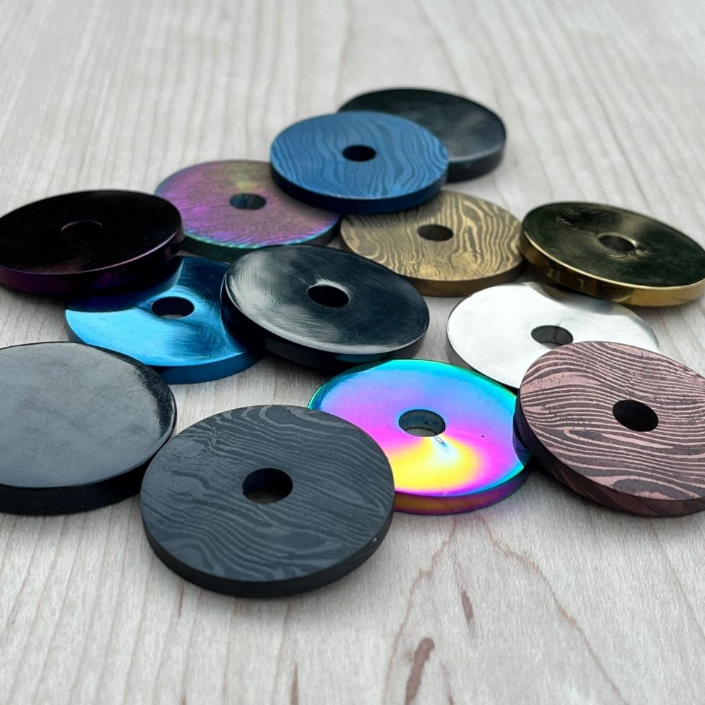 Limited Release - Damascus & Stainless Steel Donut Ball Marker